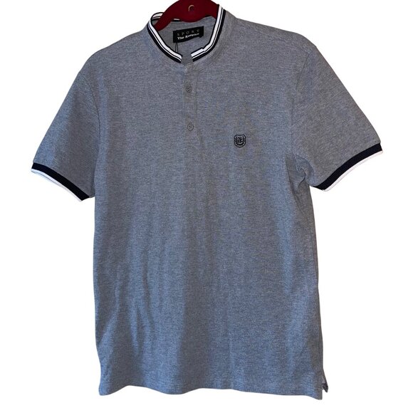 The Kooples Mens Polo Shirt Size Small Gray Short Sleeve Pure Cotton New - Picture 1 of 10